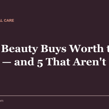 Fall beauty buys worth the money — skincare and hair tools arranged on a bathroom shelf