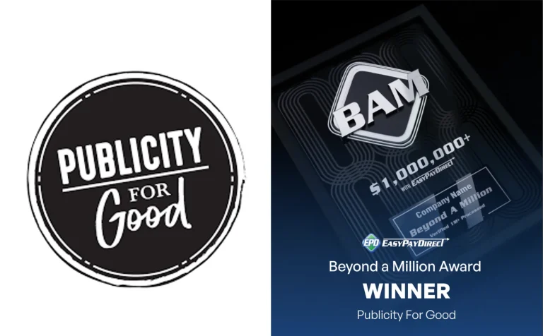 Publicity For Good Honored with BAM Award for Beyond A Million Growth Milestones