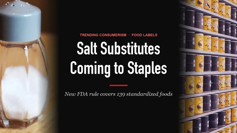 New FDA Rule Lets Salt Substitutes Into Bread, Cheese and Ketchup